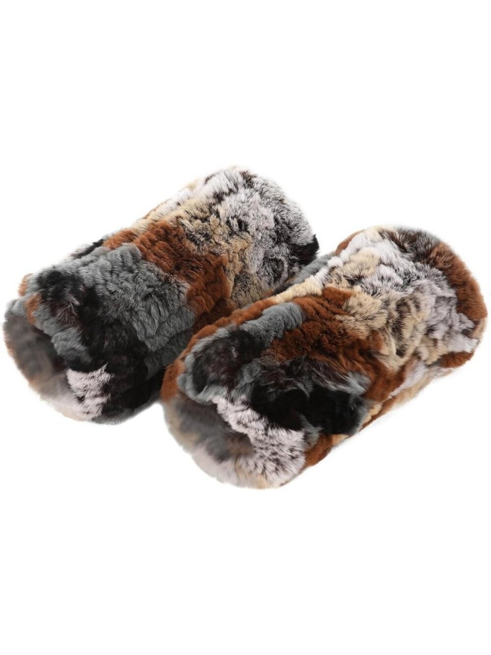 Cozy Winter Knitted Rex Rabbit Infinity Loop Scarf - Warm Neck Warmer for Women
